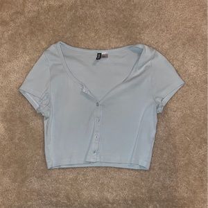 Button Down Crop Top